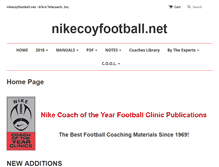 Tablet Screenshot of nikecoyfootball.net